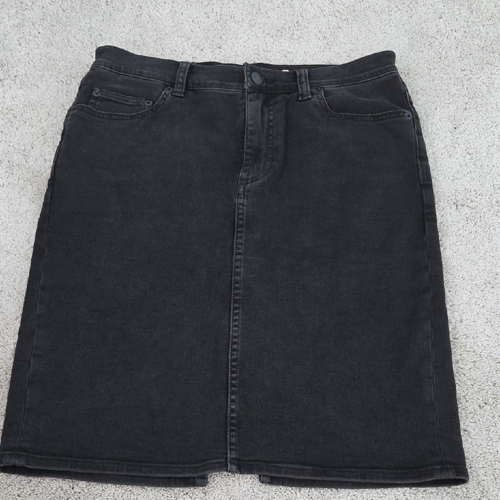 Gap Black Denim Pencil Skirt